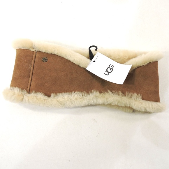 UGG Accessories - UGG ⚜ WOMEN'S BROWN LAMB LEATHER WINTER FASHION HEADBAND